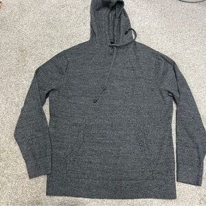 The Commons Sweater Mens XL Gray Lightweight Merino Wool Hoodie - Runs Small L ?